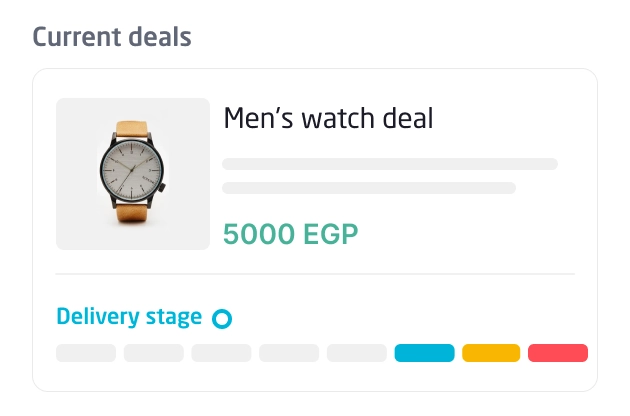 Sales deals pipeline board